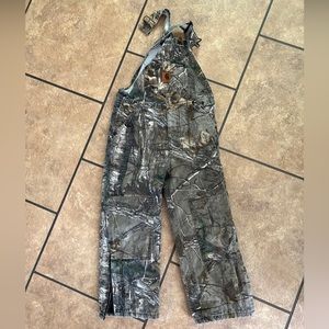 Kids camo carhartt overalls